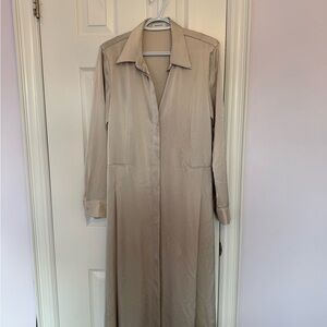 Babaton Taupe Long Sleeve Dress